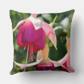 明るい赤紫色花 クッション (裏面)