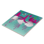 明るい赤紫色花 タイル (側面)