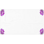 明るい赤紫色飾の花の角 テーブルクロス (正面(横))