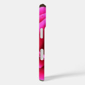 明るい赤紫色鮮やかピンクローズブロッサムマークロケースメイト Case-Mate iPhoneケース (裏面 / 右)