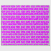 明るい赤紫色8ビットコンピュータゲームルックブリックパターン ラッピングペーパー (フラット)