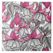 明るい赤紫色 タイル (正面)