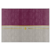 明るい赤紫色&タウペヘブン カッティングボード (正面)