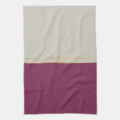 明るい赤紫色&タウペヘブン キッチンタオル (縦)