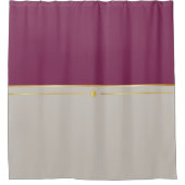 明るい赤紫色&タウペヘブン シャワーカーテン (正面)