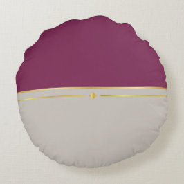 明るい赤紫色&タウペヘブン ラウンドクッション