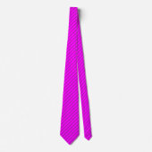 明るい赤紫色/ホットピンクと木炭グレーピンストライプ ネクタイ (正面)