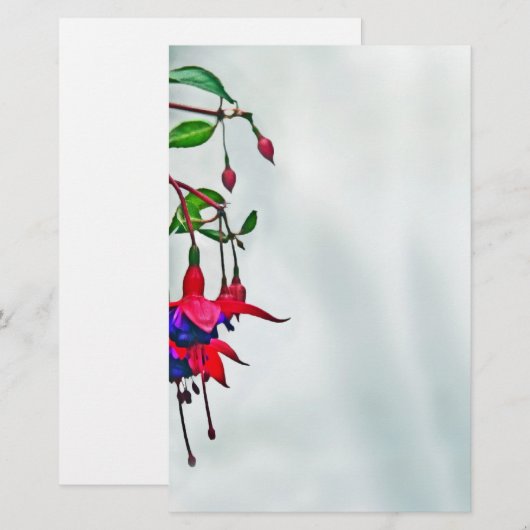 明るい赤紫色 便箋 (正面/裏面)