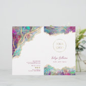 明るい赤紫色aquamarine opalサービスメニューパンフレット (スタンド正面)