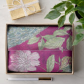 明るい赤紫色Chinoiserie孔雀フローラの分離 薄葉紙 (ギフト)