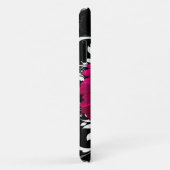 明るい赤紫色Gerberaデイジー（白黒旋回付き） Case-Mate iPhoneケース (裏面/右)