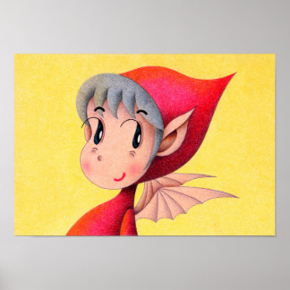 明るい赤色の小さな悪魔 ポスター