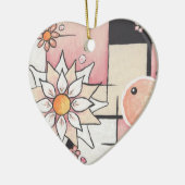 明るい赤面Ormament セラミックオーナメント (左)