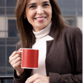 明るい赤 コーヒーマグカップ