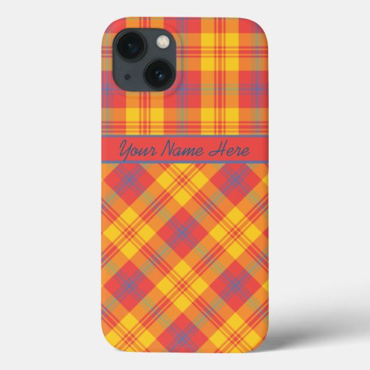明るい赤、黄、青の格子縞iPad Mini ケース Case-Mate iPhoneケース (裏面)