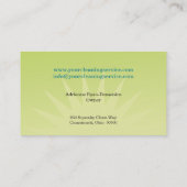 明るい輝く清掃サービス名刺 名刺 (裏面)