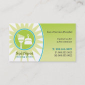 明るい輝く清掃サービス名刺 名刺 (正面)