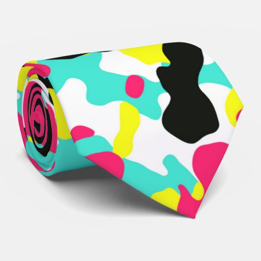 明るい迷彩柄ネックタイ ネクタイ (ロール)