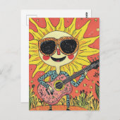 明るい遊サンシャインのギター ポストカード (正面/裏面)