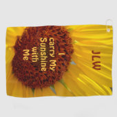 明るい運ひまわり ゴルフタオル (横)