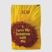 明るい運ひまわり ゴルフタオル (正面)