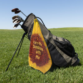 明るい運ひまわり ゴルフタオル