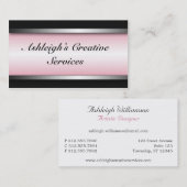 明るい部内者のピンクの名刺 名刺 (正面/裏面)