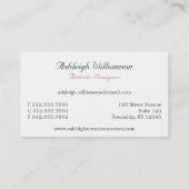 明るい部内者のピンクの名刺 名刺 (裏面)