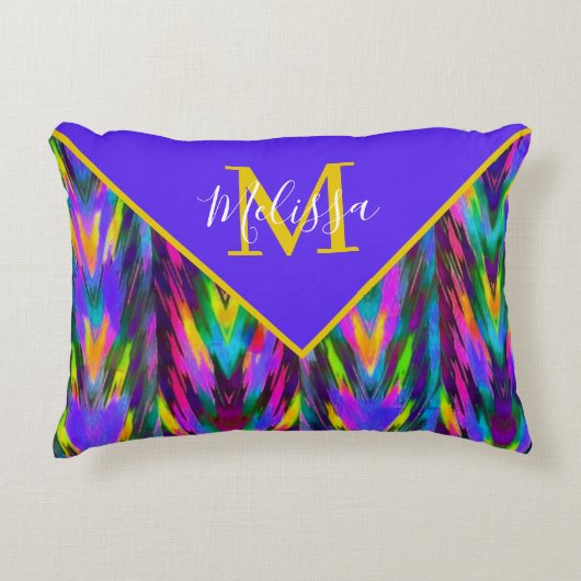 明るい部族のシボパーソナライズされたン アクセントクッション (正面)