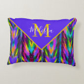 明るい部族のシボパーソナライズされたン アクセントクッション (裏面)