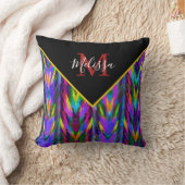 明るい部族のシボパーソナライズされたン クッション (ブランケット)