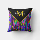 明るい部族のシボパーソナライズされたン クッション (裏面)