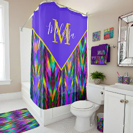 明るい部族のシボパーソナライズされたン シャワーカーテン