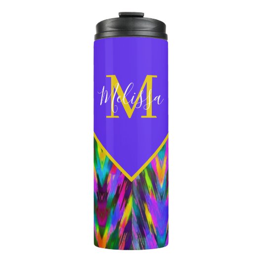 明るい部族のシボパーソナライズされたン タンブラー (正面)