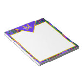 明るい部族のシボパーソナライズされたン ノートパッド (アングル)