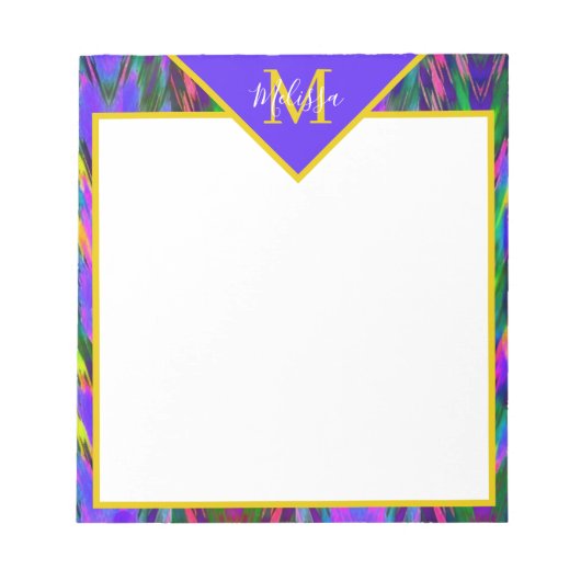 明るい部族のシボパーソナライズされたン ノートパッド (正面)