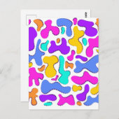 明るい酸の液体形状 ポストカード (正面/裏面)