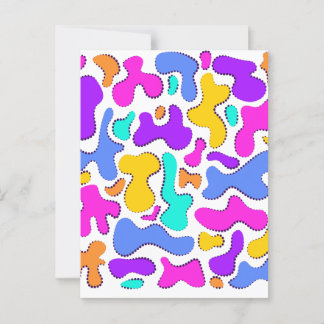 明るい酸の液体形状 ポストカード