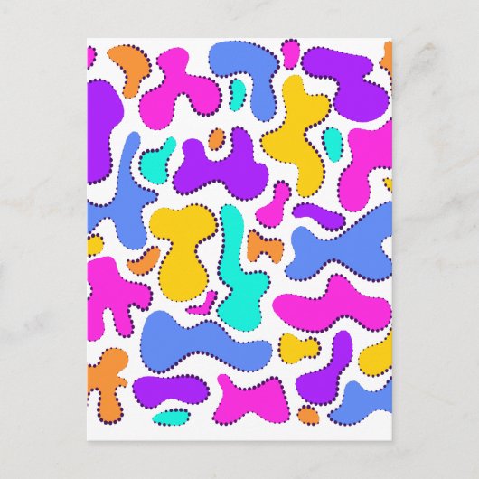 明るい酸の液体形状 ポストカード (正面)