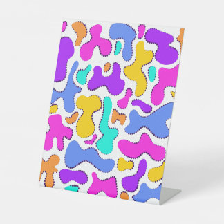 明るい酸の液体形状 台座サイン