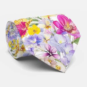 明るい野の花 ネクタイ