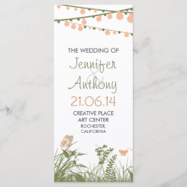 明るい野エレガント花の結婚式 プログラム