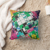 明るい野生の数々のな色の抽象芸術 クッション (ブランケット)