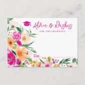 明るい野生の花のアドバイスは卒業を願う エンクロージャーカード (正面)