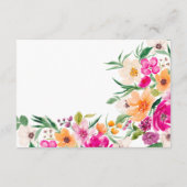 明るい野生の花のアドバイスは卒業を願う エンクロージャーカード (裏面)