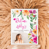 明るい野生の花の写真卒業へようこそ ポスター