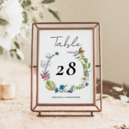 明るい野結婚花 テーブルナンバー