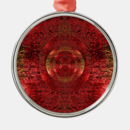 明るい金ゴールドおよびオレンジ3Dパターンは愛を設計します メタルオーナメント