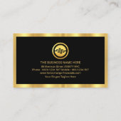 明るい金ゴールドストックグラフフレーム 名刺 (裏面)