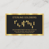 明るい金ゴールドストックグラフフレーム 名刺 (正面)